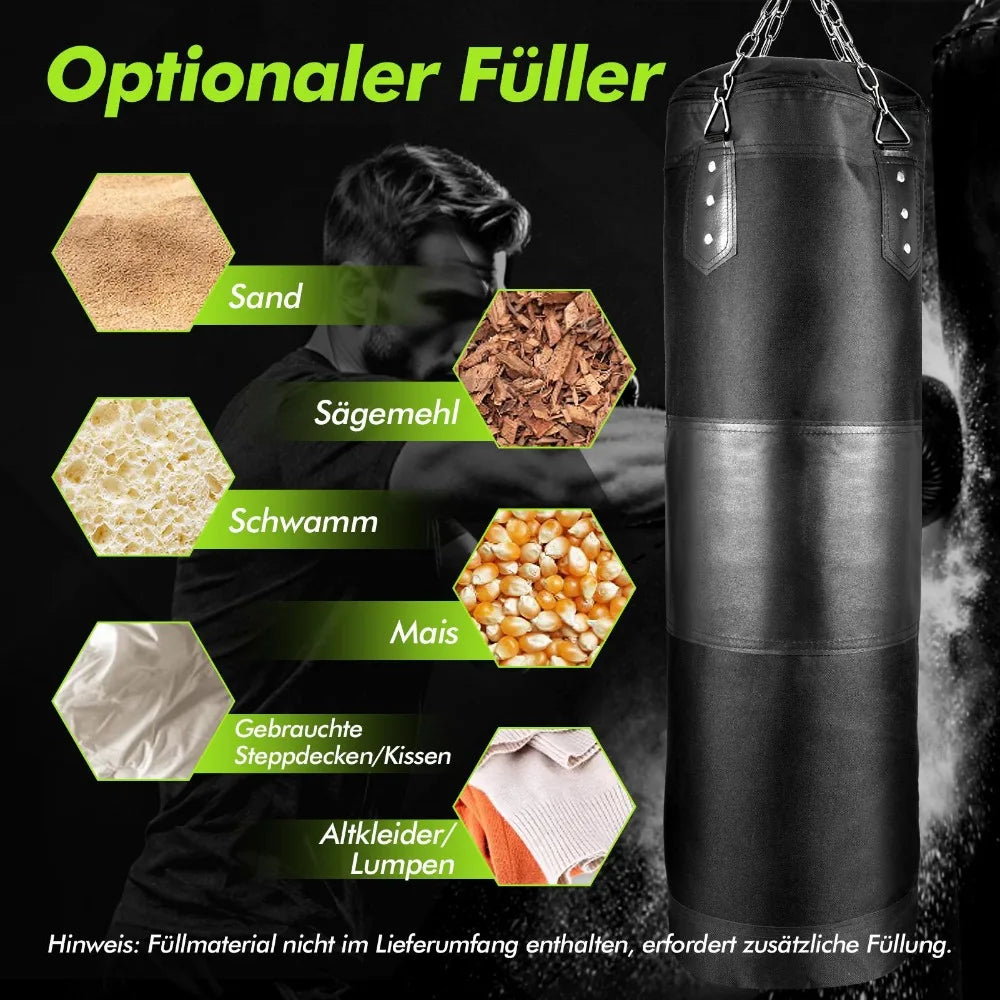 Punching Bag for Adults Heavy Boxing Bag Set with Gloves Boxing Training Equipment for MMA Karate Kickboxing Boxing Unfilled