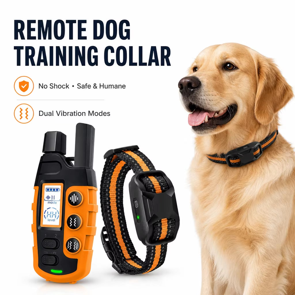 3300Ft Dog Training Collar for Small Medium Large Dogs Rechargeable IP67 with Beep Strong Vibration No Shock