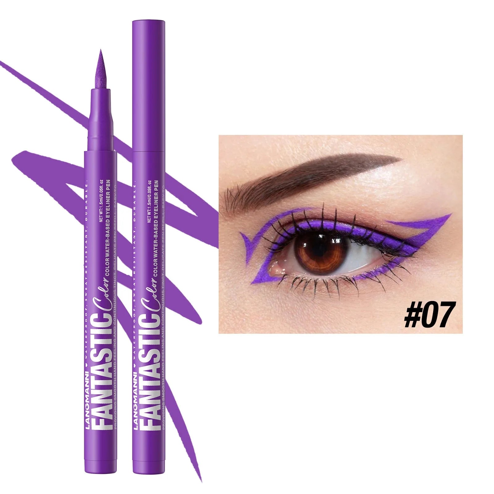 12 Colors Water-Based Eyeliner Liquid Matte Red Quick-Drying Smudge-Proof Smooth Eyeliner Pen Long-Lasting Eyes Makeup Cosmetics