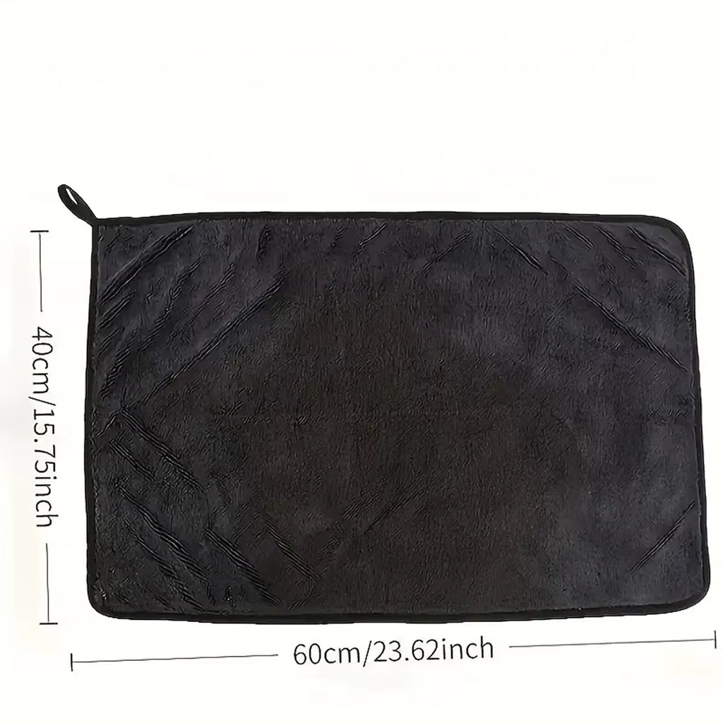 Dark Gray Car Microfiber Towel, Oversized Strong Absorbent Car Wash Cloth, High-Efficiency Cleaning Wipe Cloth