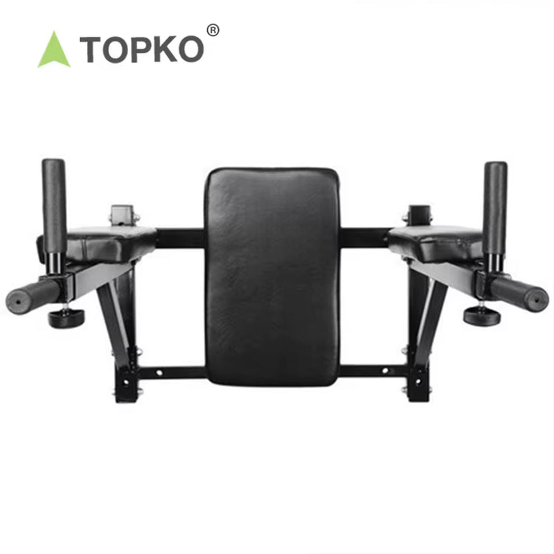 TOPKO Portable Mounted Doorway Pull up Bar Multi-Function Wall Chin up Bar with Dip Station Bars