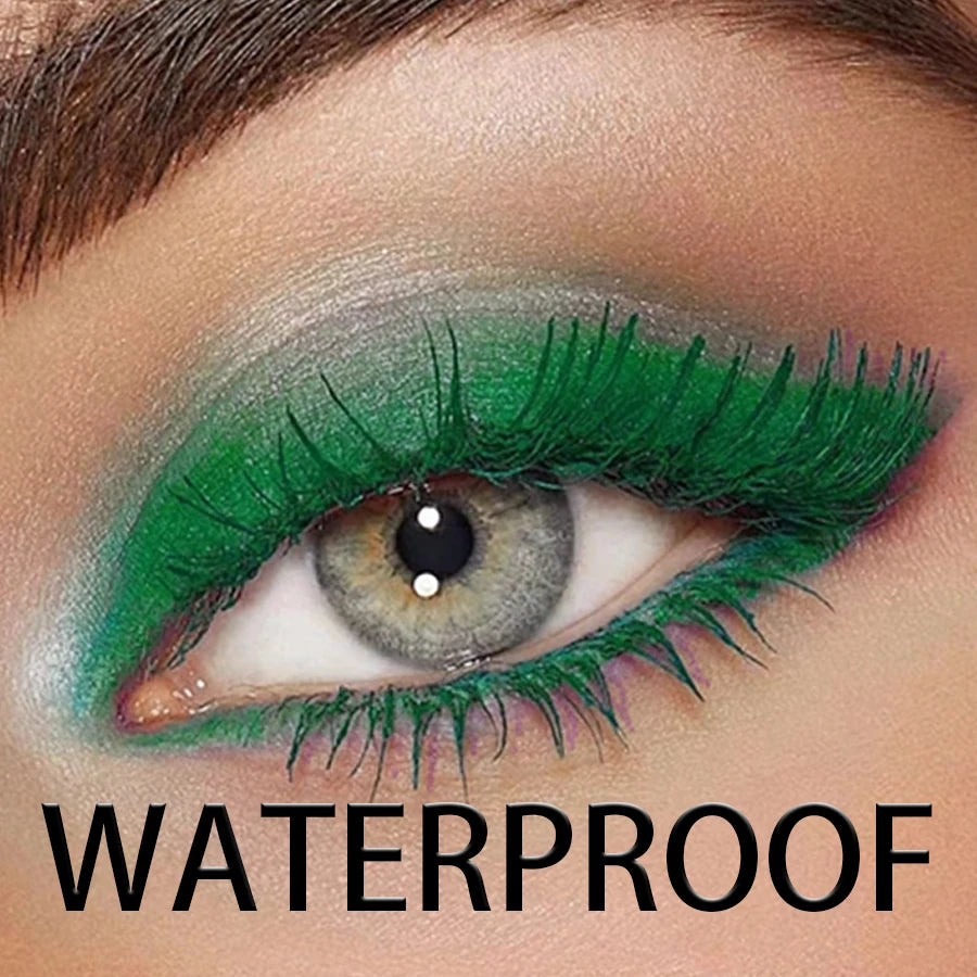 5D Waterproof Mascara Vibrant 9 Color-Lasting Curl Ink Formula -Eyeliner Extension Blue Green Black Eye Makeup Cosmetic