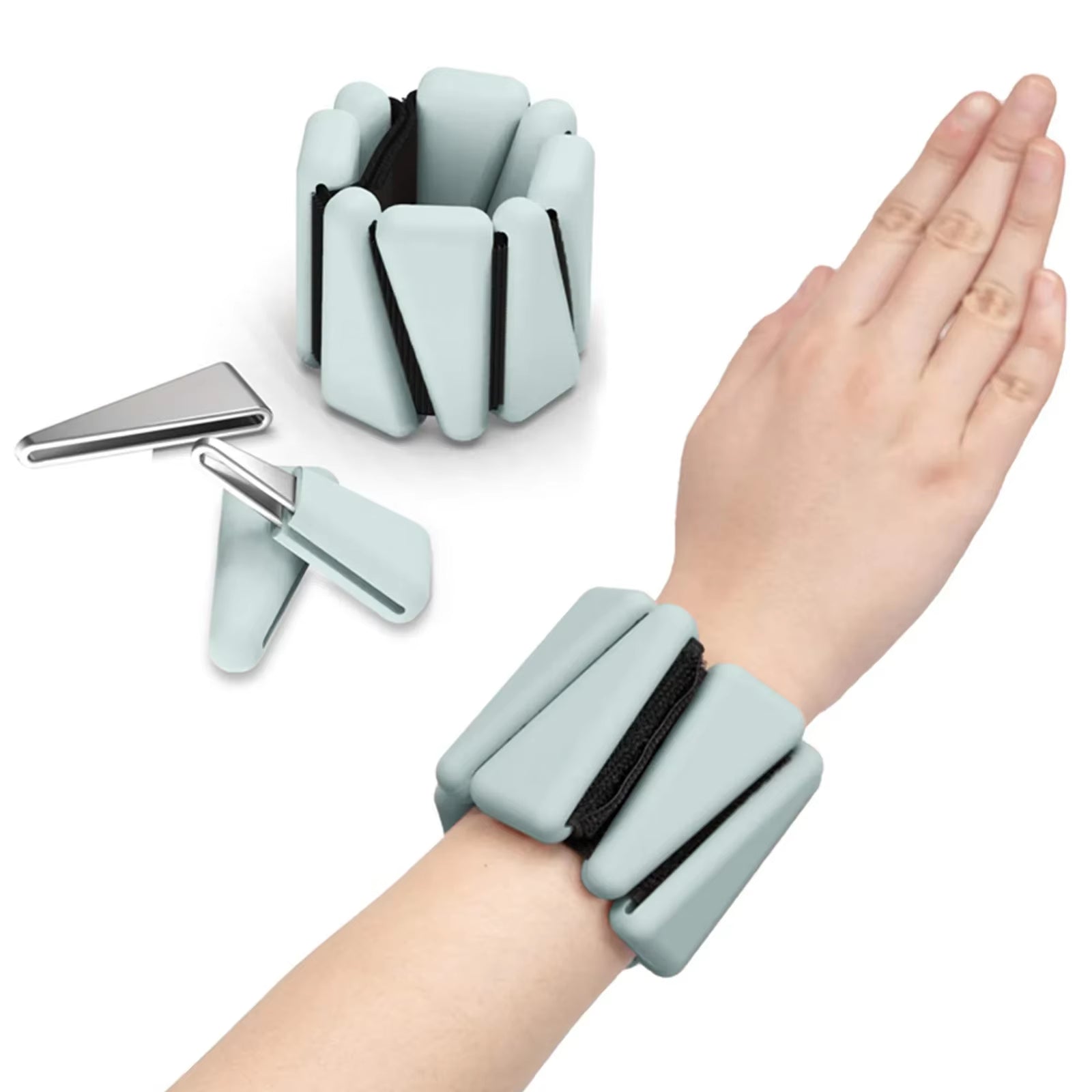 1/2Lbs Wrist Weights Yoga Fitness Exercise Triangle Silicone Adjustable Ankle Wrist Protector Weight Bracele Jogging Wristband