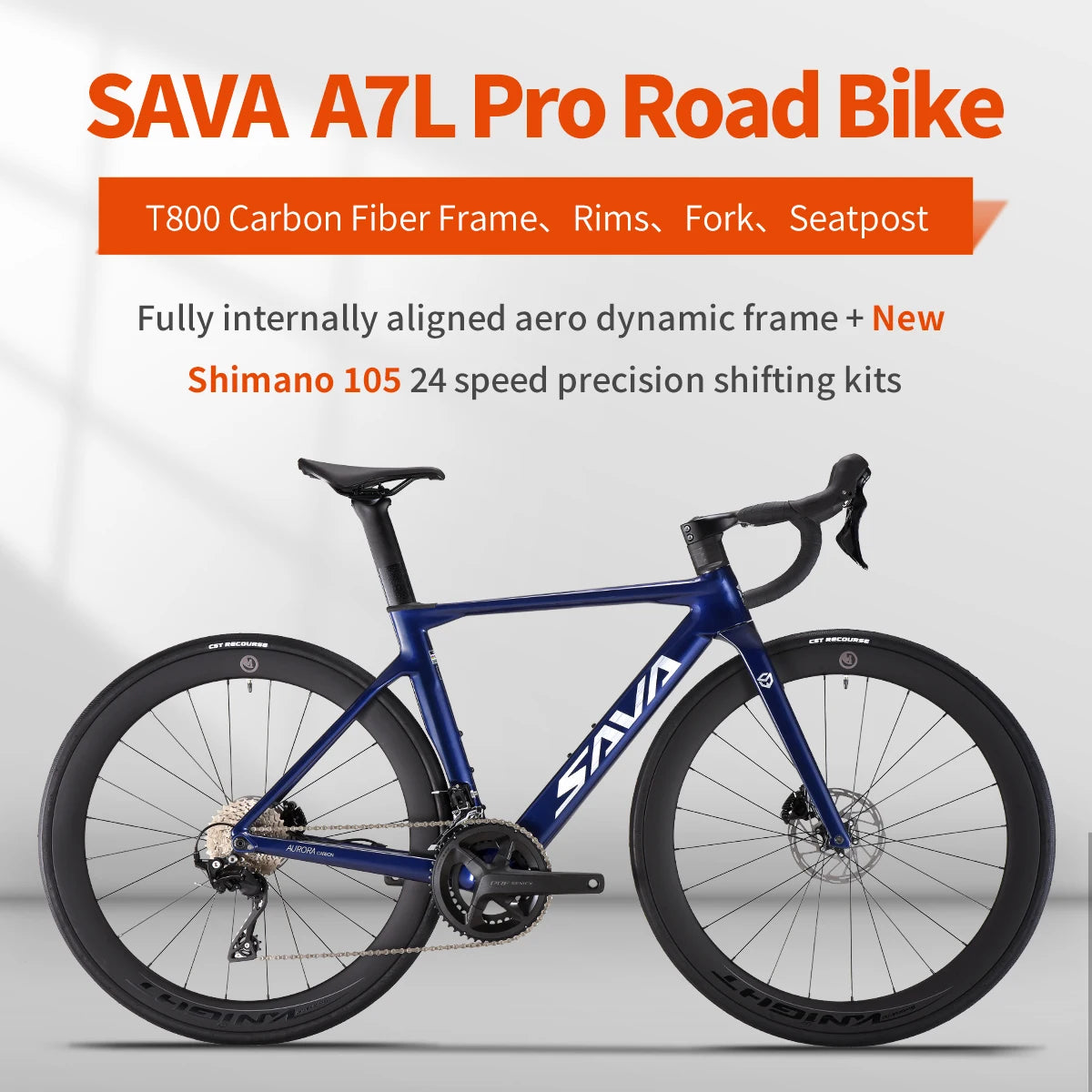 NEW A7L /A7L Pro Carbon Road Bike, Adult Racing Bike, Equipped with Shimano 105 R7100, 24-Speed Hydraulic Brakes