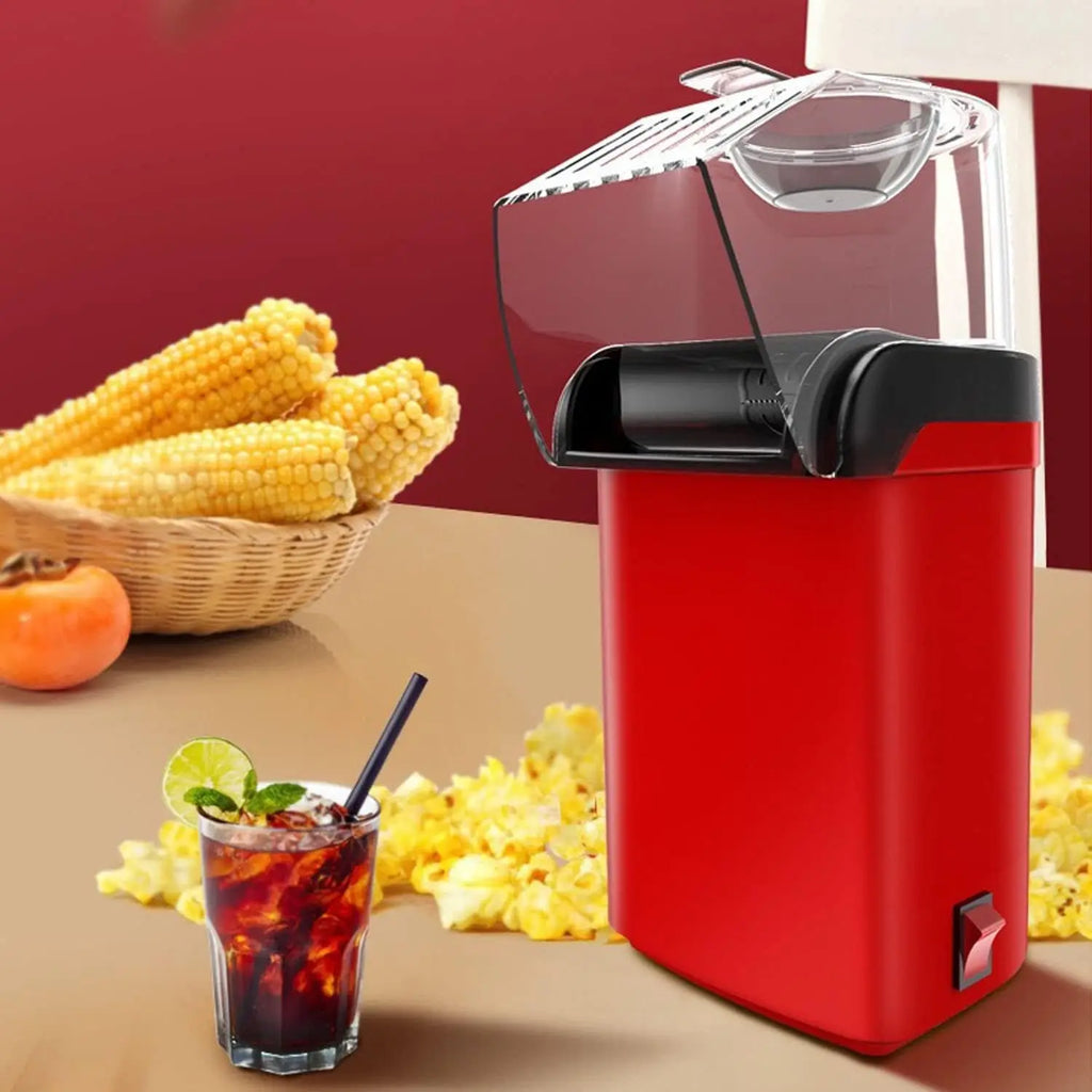 Iruibo 2025 New High Quality Electric Popcorn Maker, Mini Hot Air Popcorn Maker for Quick Homemade Snacks, Essential for Outdoor Outings
