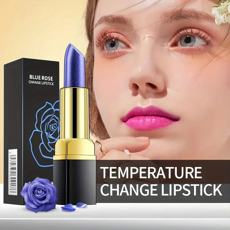 Magic Temperature Change Lipstick - Blue to Red Color Changing Lip Balm - Waterproof Base Makeup Beauty Cosmetic Stick