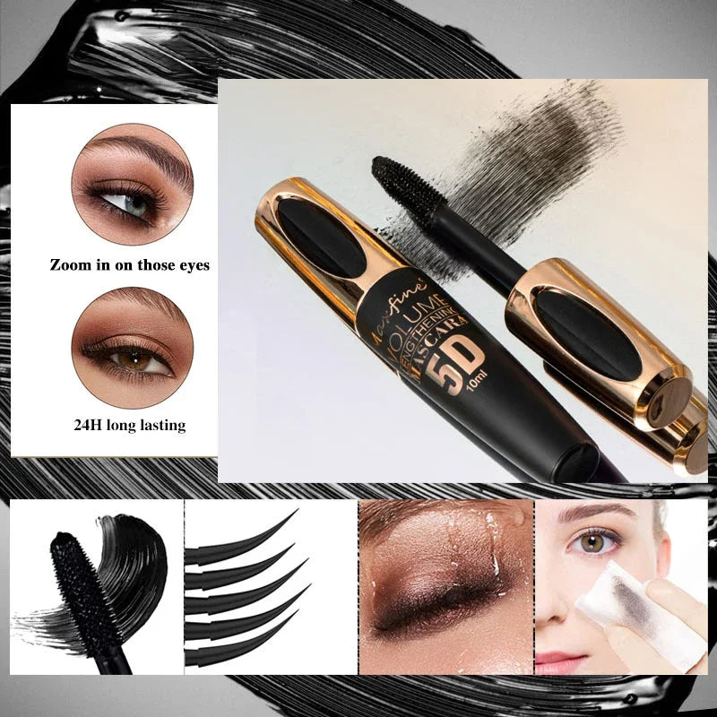 Waterproof Anti-Sweat Mascara Lengthens Eyelashes Extension Blue Silk Fiber Mascara Female Non-Smudge Mascara Makeup Cosmetic