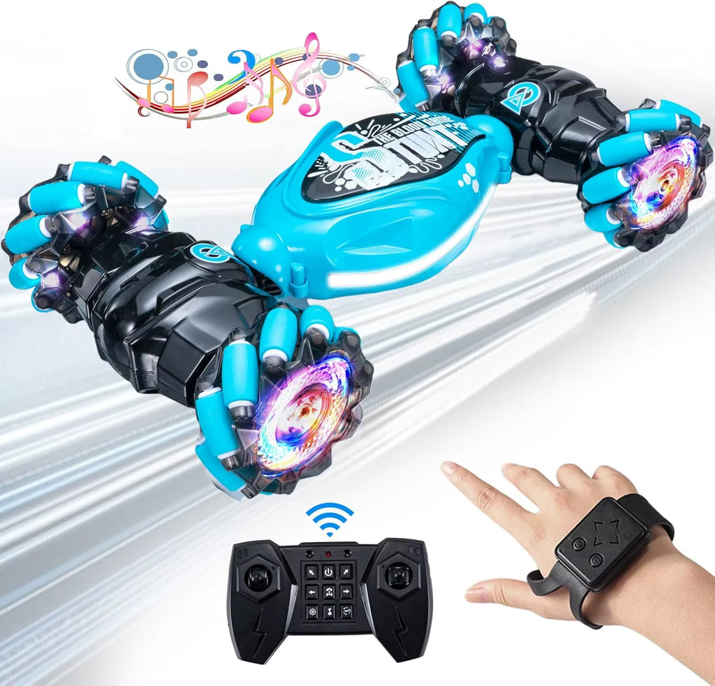 2.4Ghz Hand Controlled Remote Control RC Stunt Car 4 WD Transform Road Twister Cars Gesture Sensing RC Cars Kids Boys Girls Toy