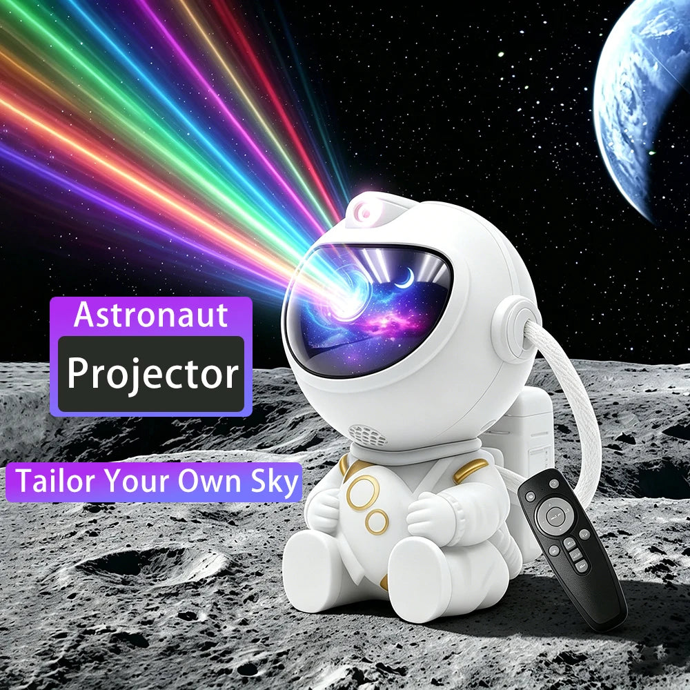 Astronaut Star Projector Night Light with Remote Control 360° Adjustable Galaxy Nebula Ceiling Lamp for Bedroom Kids Room Party