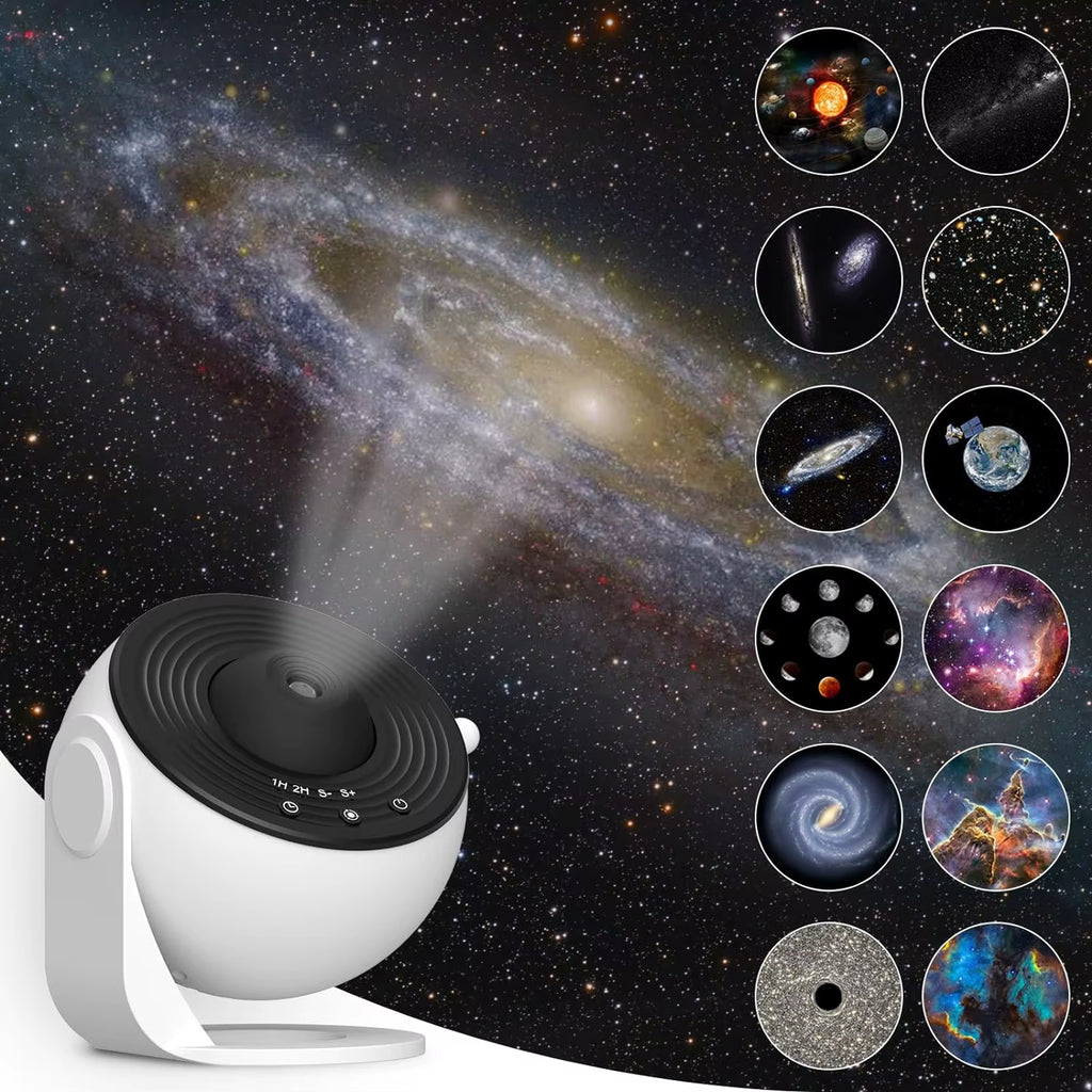 Hot Selling 13 in 1 Planetarium Galaxy Star Projector Rotating Projector Lamp Timed Starry Night Light for Kids Bedroom Decor