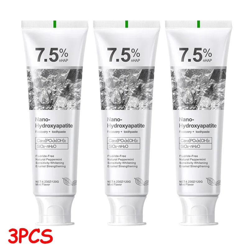 1/2/3Pcs Fluoride-Free Hydroxyapatite Toothpaste Nano-Hap Whitening Gentle Mint Breath Refreshing Stain Removal Oral Care
