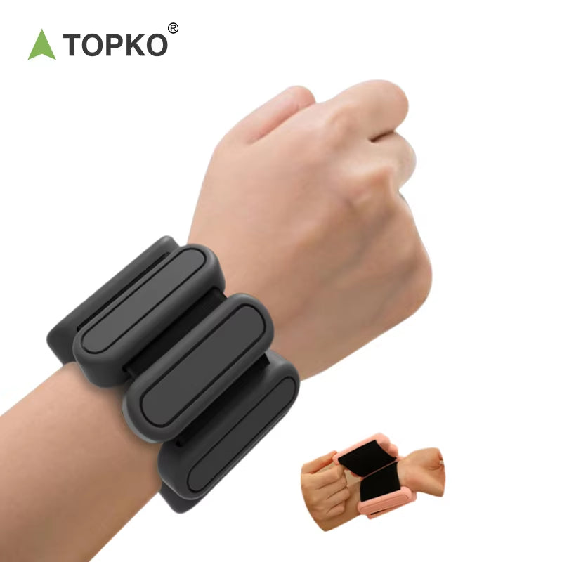 TOPKO New Arrival Design Silicone Wrist Weight 1Kg Weight Lifting Wrist Strap Fitness Yoga Training Ankle & Wrist Weights