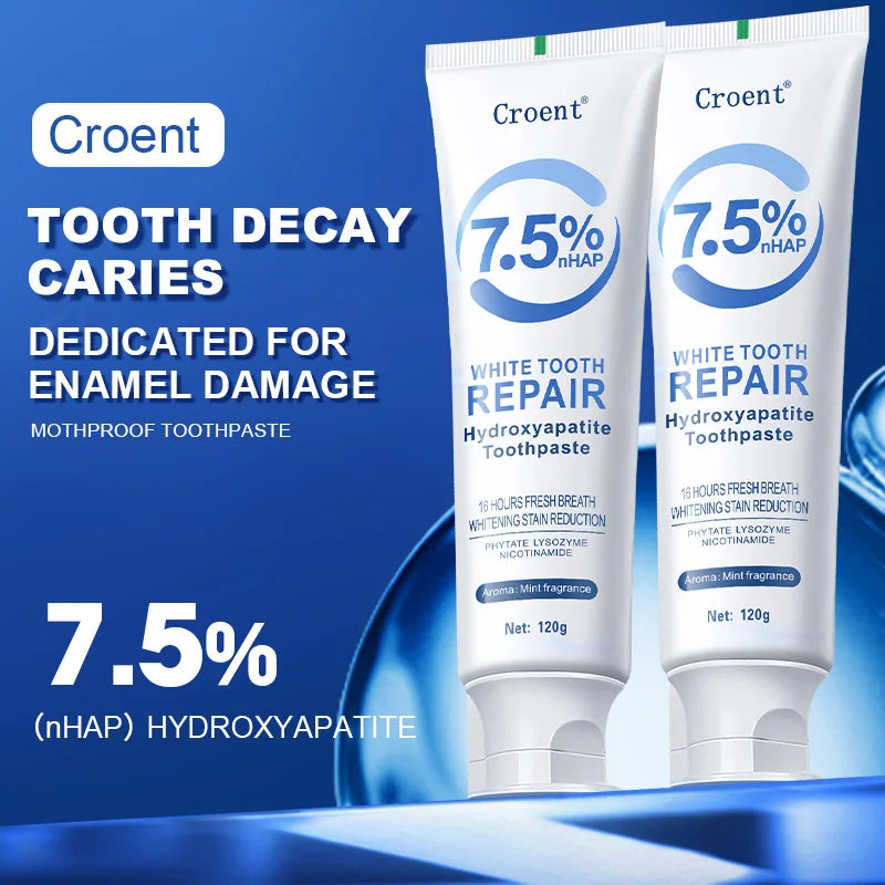 1/2/3Pcs Fluoride-Free Hydroxyapatite Toothpaste Nano-Hap Whitening Gentle Mint Breath Refreshing Stain Removal Oral Care