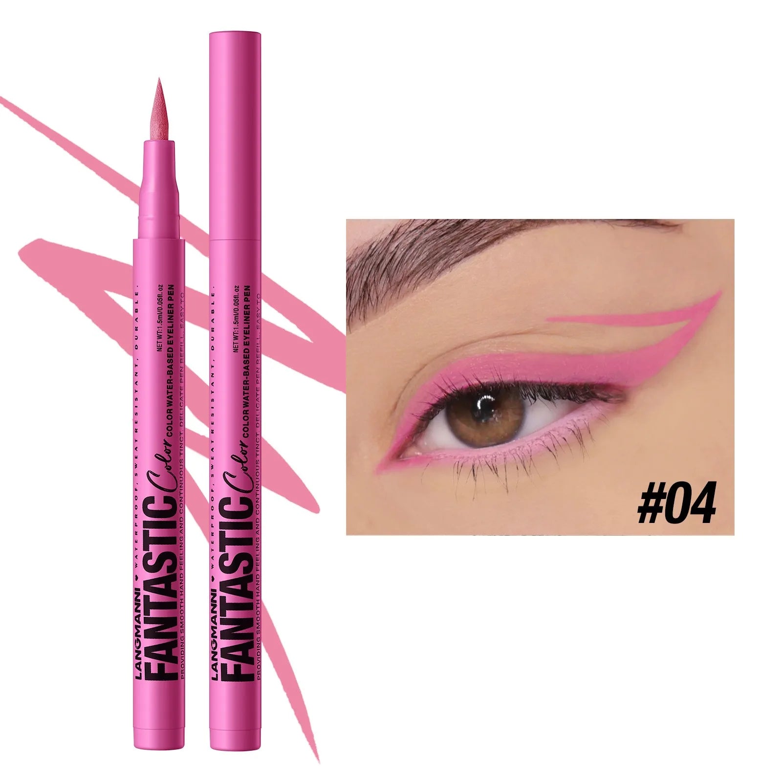 12 Colors Water-Based Eyeliner Liquid Matte Red Quick-Drying Smudge-Proof Smooth Eyeliner Pen Long-Lasting Eyes Makeup Cosmetics