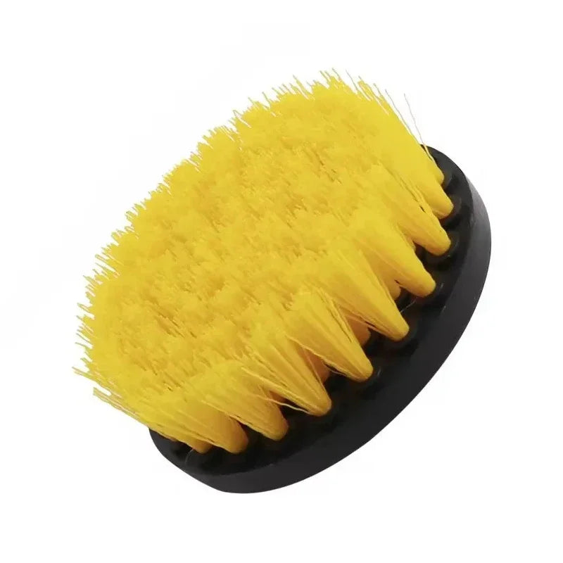 Electric Scrubber Brush Drill Brush Kit Power Drills Scrubber Brush & Rod for Carpet Glass Car Tires Nylon Brushes 2/3.5/4''
