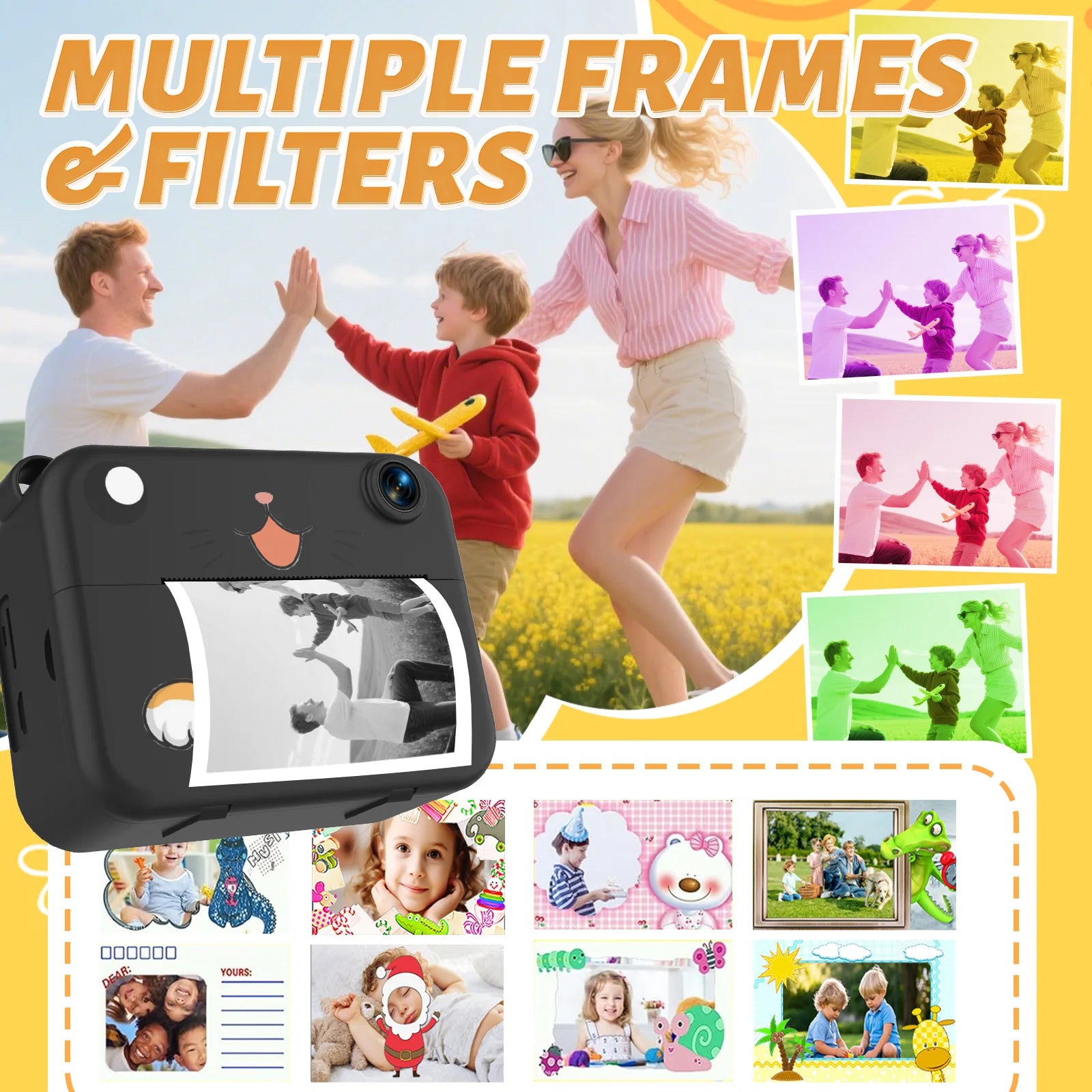 Digital Children Camera Kids Camera Instant Print Photo HD Video Recorder Mini Thermal Printer Best Birthday Festive Gifts 1080P