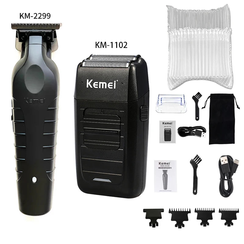 KM-2296 KM-2299 KM-1102 Hair Clipper Kit Men'S Electric Shaver Hair Trimmer Machine Professional Hair Cutting Machine