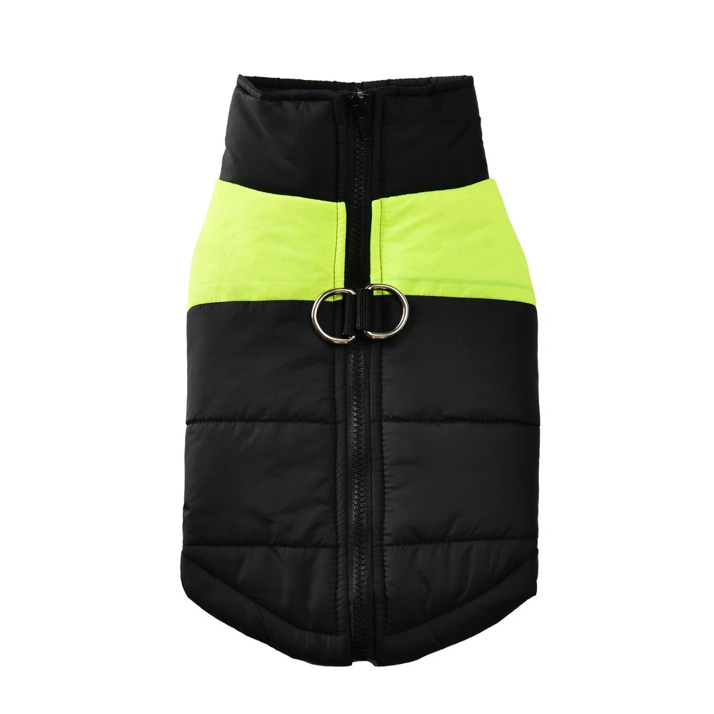 Pet Dog Jacket Warm Winter Clothes for Small Large Dogs Labrador Coat Windproof Waterproof Puppy Costume Vest with D-Ring Pug