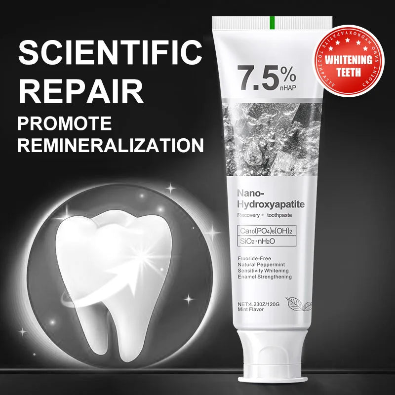 1/2/3Pcs Fluoride-Free Hydroxyapatite Toothpaste Nano-Hap Whitening Gentle Mint Breath Refreshing Stain Removal Oral Care