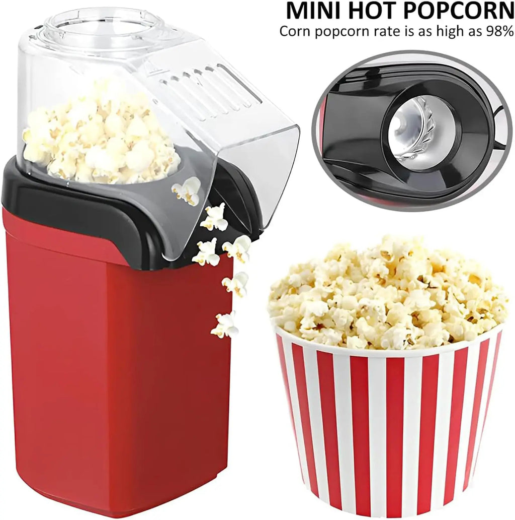 Iruibo 2025 New High Quality Electric Popcorn Maker, Mini Hot Air Popcorn Maker for Quick Homemade Snacks, Essential for Outdoor Outings