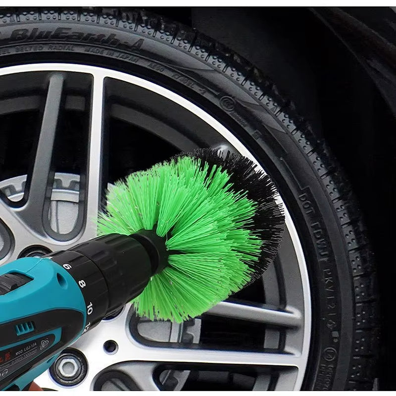 Industrial Grade Auto Car Wash Brushes Set with Window Scraper and Tire Towels for Drill Use