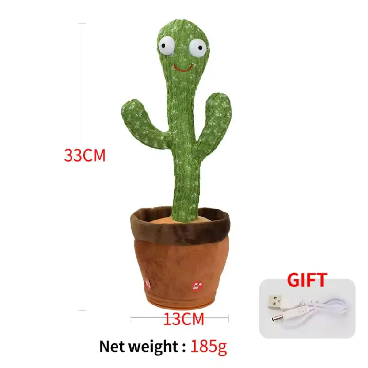 Rechargeable Dancing Cactus Toys 120 Songs in Spanish Hat and Cute Shawl Included