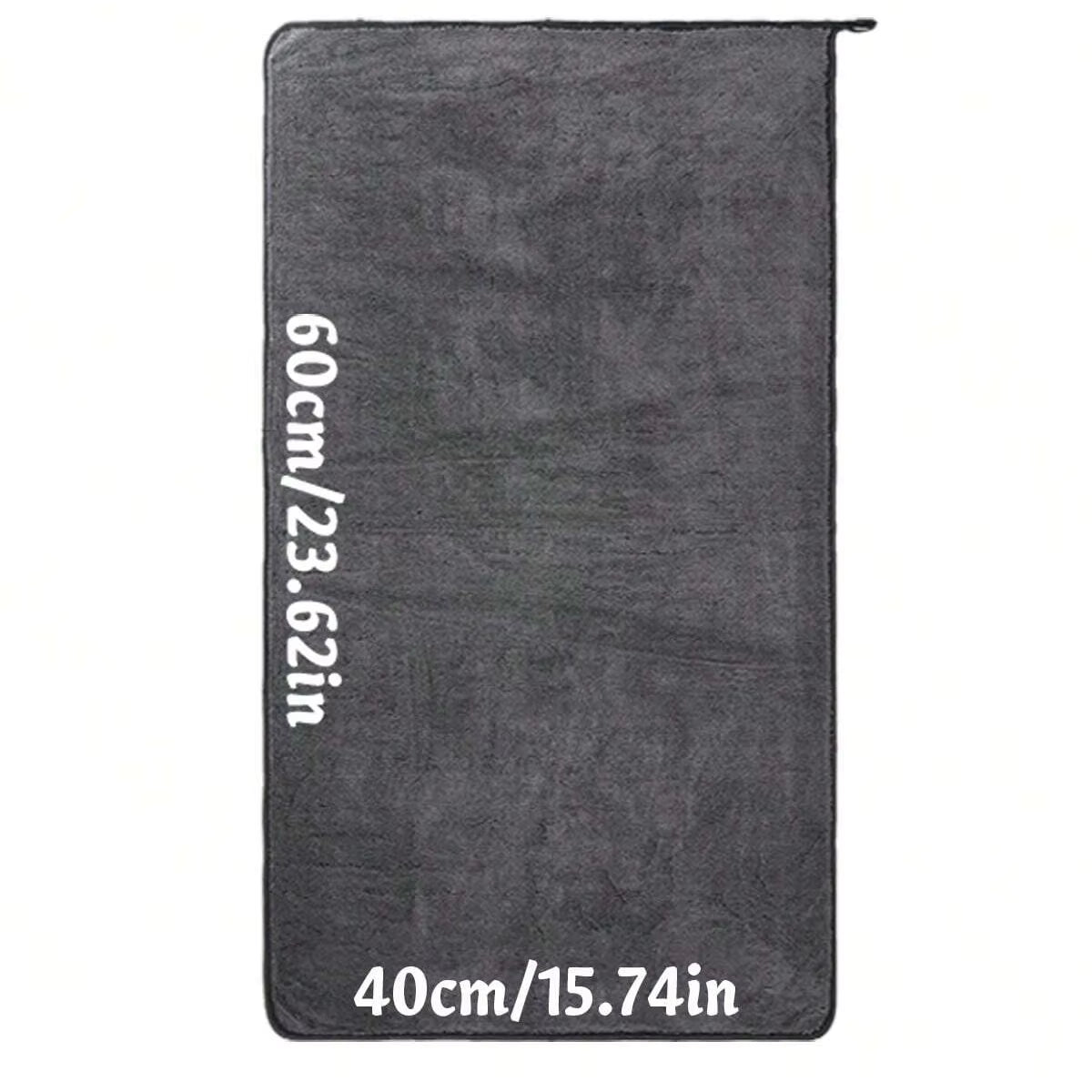 Dark Gray Car Microfiber Towel, Oversized Strong Absorbent Car Wash Cloth, High-Efficiency Cleaning Wipe Cloth