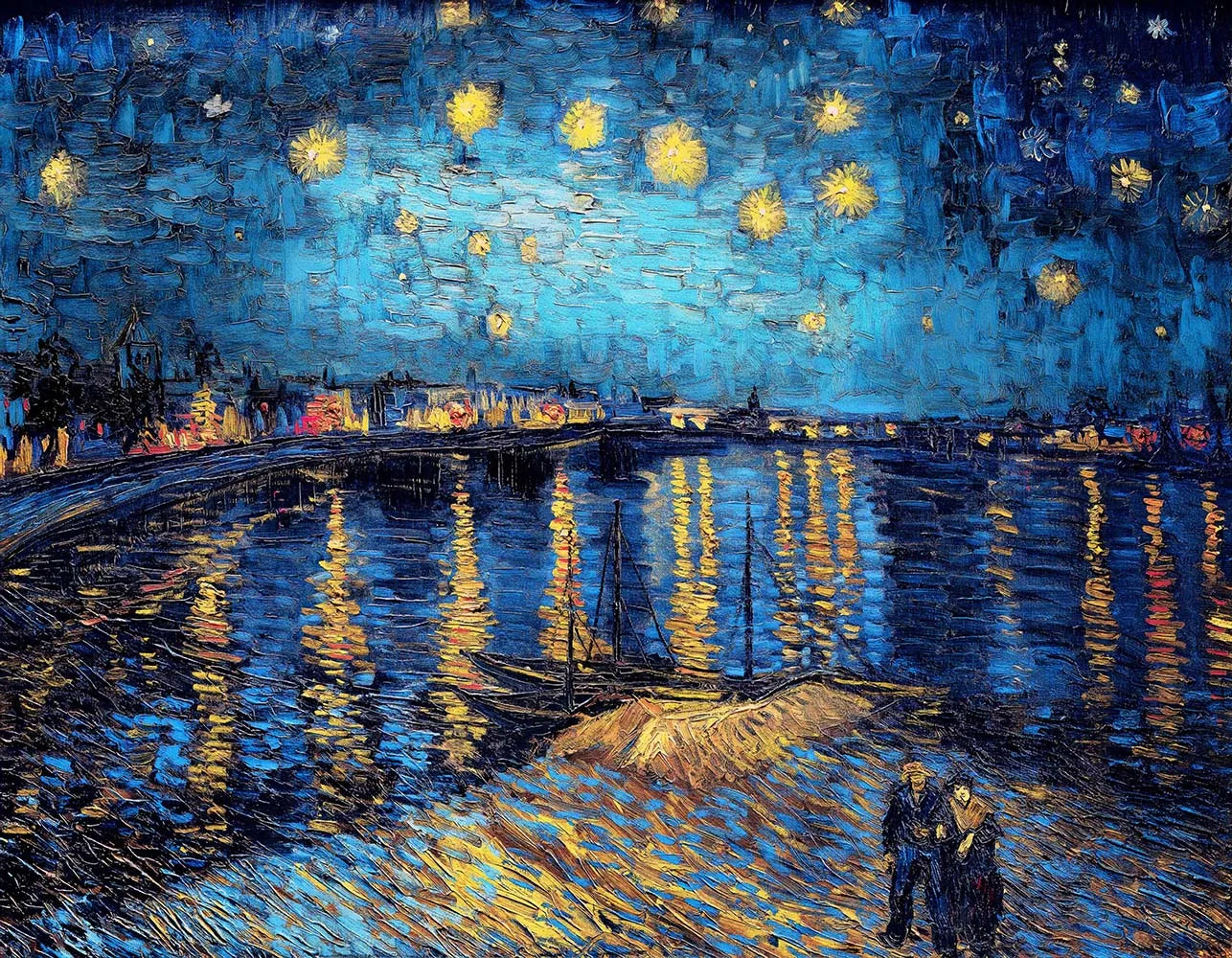 Famous Artist Van Gogh Monet Painting Starry Sky Iris Flower Canvas Poster Print Wall Art Picture Living Room Decor Mural
