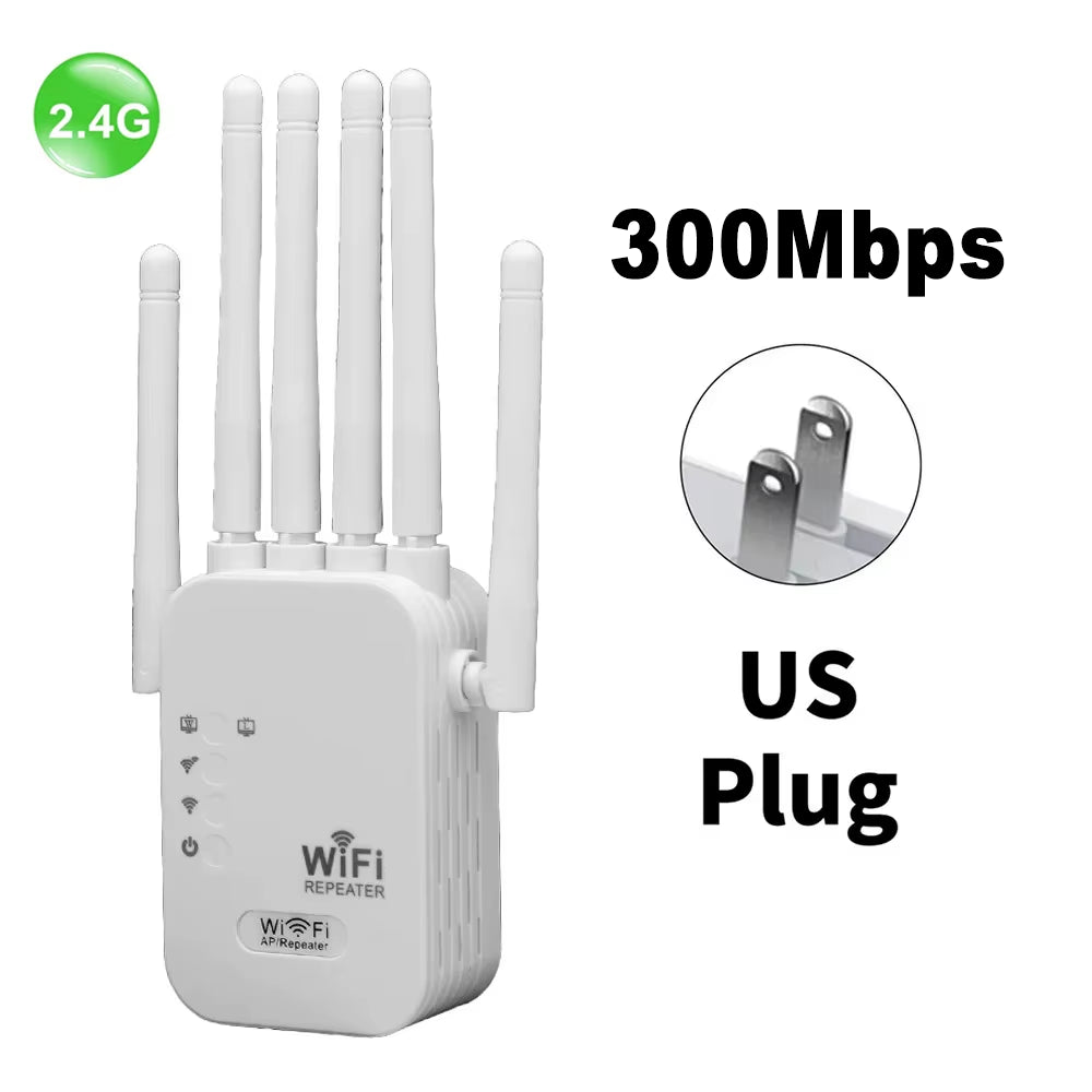 1200Mbps Wifi Repeater Dual Band 2.4G 5G Network Expander Range Extender Signal Booster Amplifier 6 Antenna Wireless Wifi Router