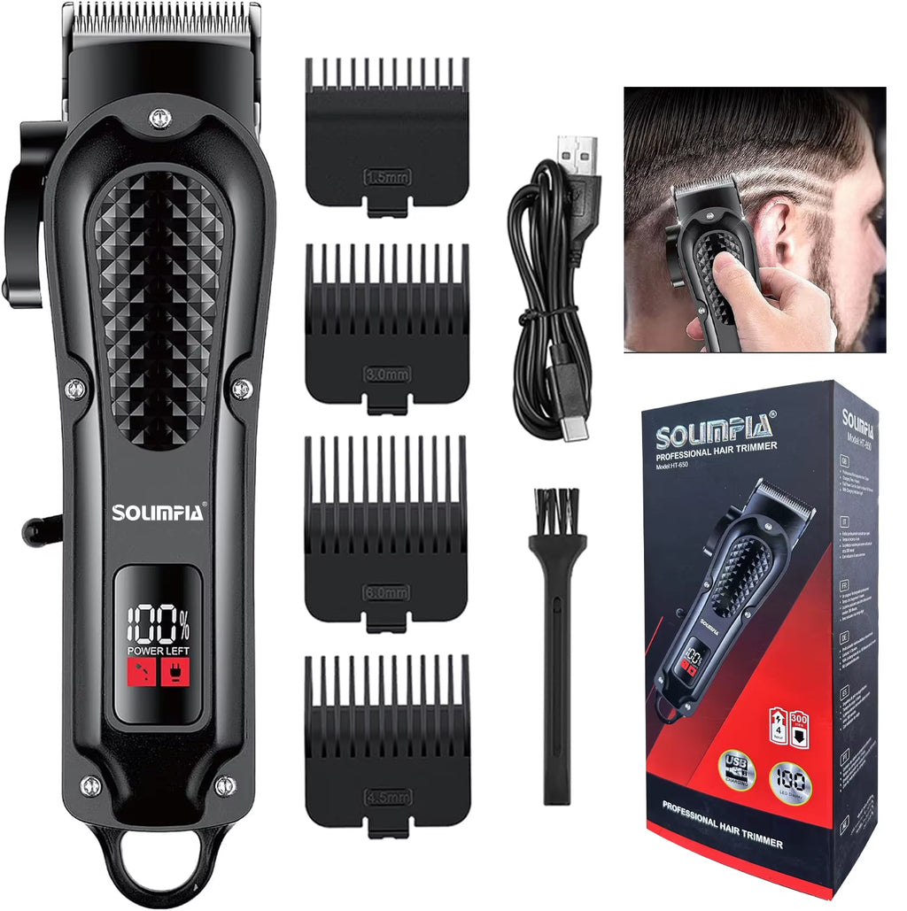 Solimpia Electric Hair Clippers Adjustable Hair Cutter Machine USB Charging Hair Trimmer for Men Grooming