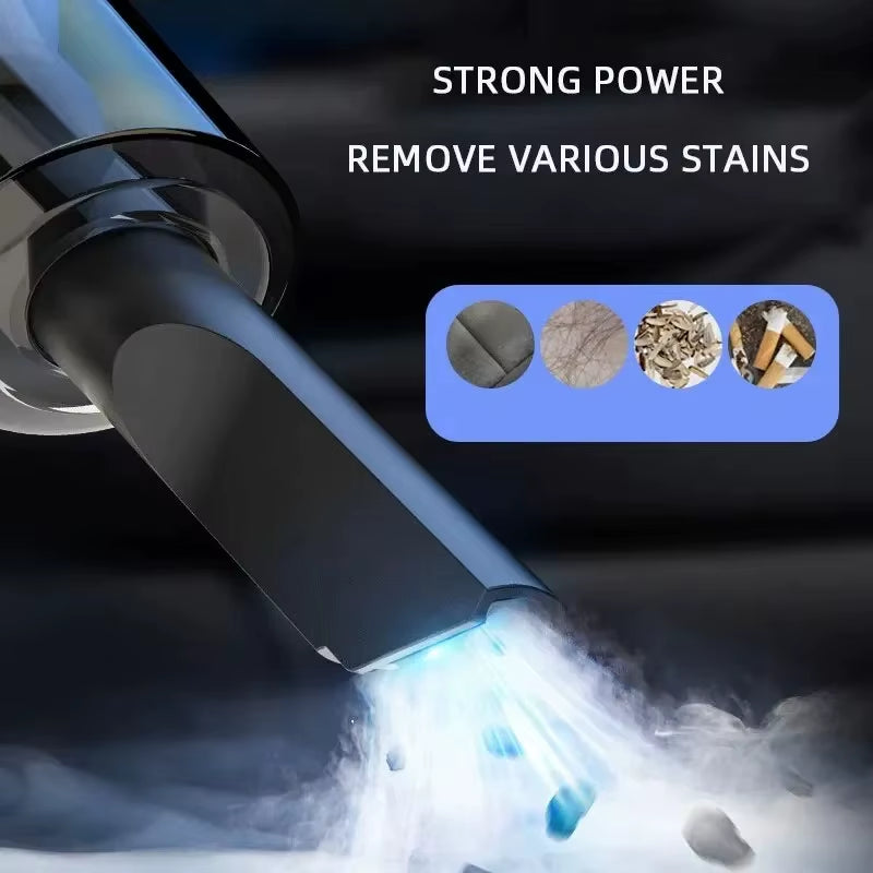 Portable Cordless Car Vacuum USB Recharge Handheld Vacuum Powerful Suction Cleaner for Car Household Office Pet Hair Cleaning