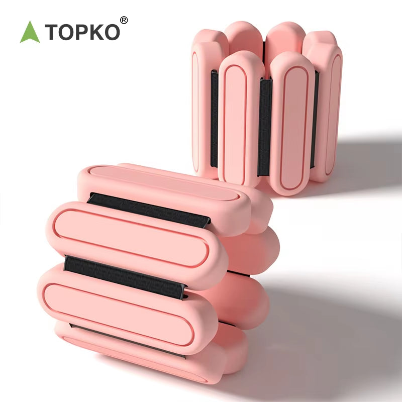 TOPKO New Arrival Design Silicone Wrist Weight 1Kg Weight Lifting Wrist Strap Fitness Yoga Training Ankle & Wrist Weights