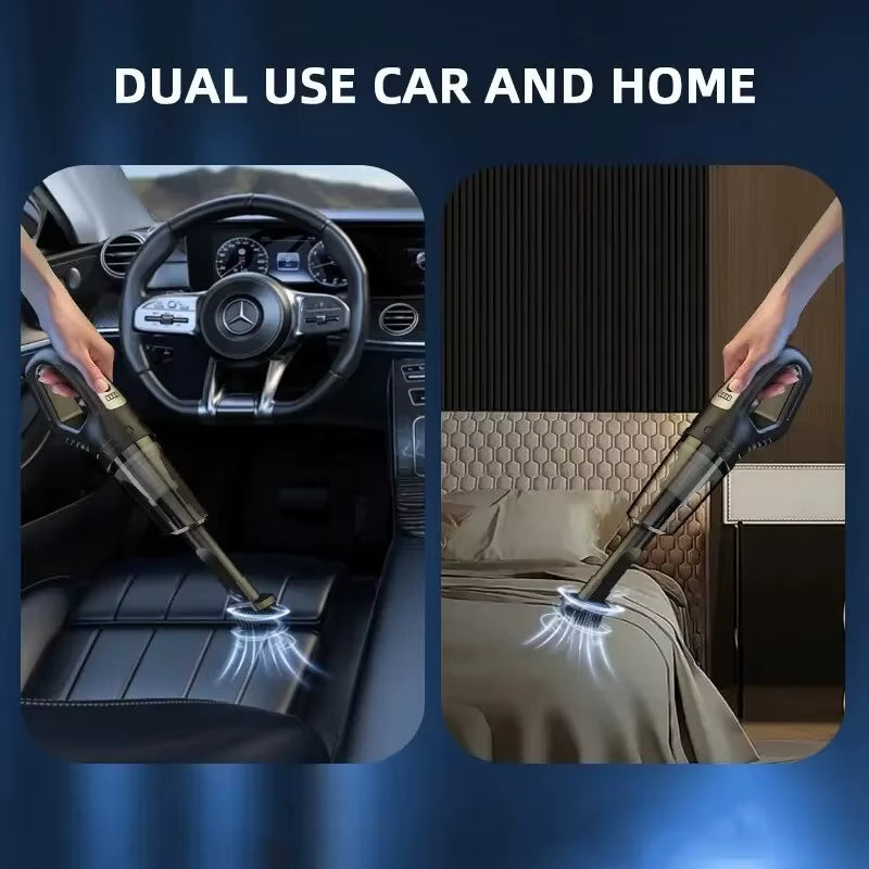 Portable Cordless Car Vacuum USB Recharge Handheld Vacuum Powerful Suction Cleaner for Car Household Office Pet Hair Cleaning