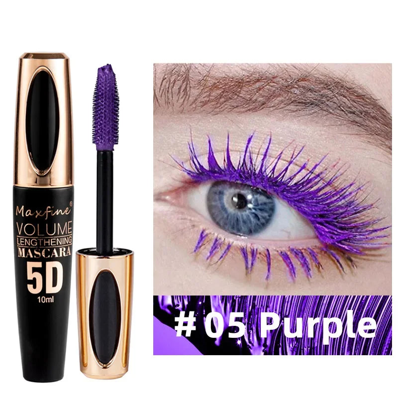 Waterproof Anti-Sweat Mascara Lengthens Eyelashes Extension Blue Silk Fiber Mascara Female Non-Smudge Mascara Makeup Cosmetic