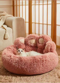 Winner Use Pet Soft Cushion Bear Paw Shaped Plush Faux Fur Comfortable Bed for Dog Cats Washable Mattress