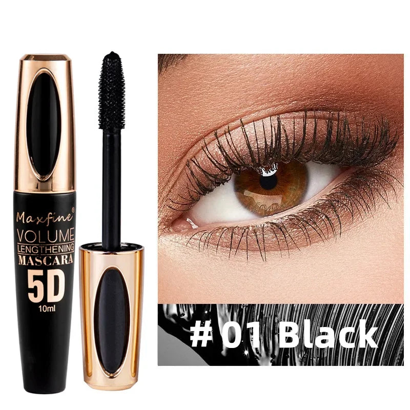 Waterproof Anti-Sweat Mascara Lengthens Eyelashes Extension Blue Silk Fiber Mascara Female Non-Smudge Mascara Makeup Cosmetic