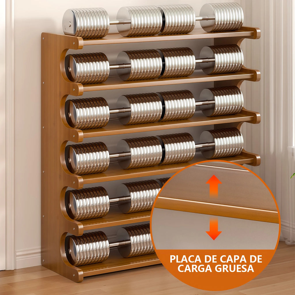 6-Layer Bamboo and Solid Wood Shoe Rack - Large Capacity Entryway Organizer with Open Shelves, Ideal for Home and Bedroom Storage, Entryway Storage
