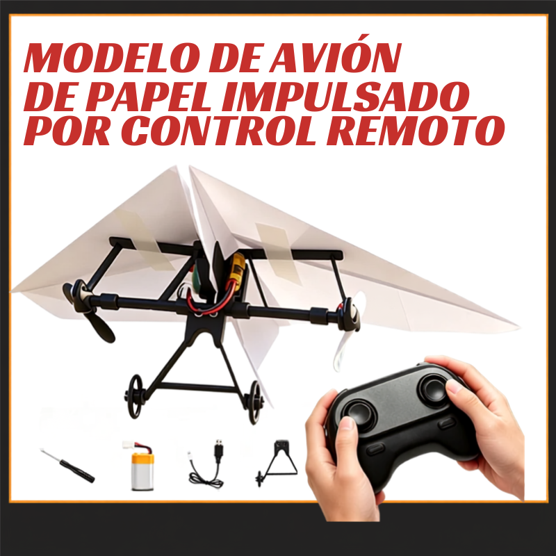 Motor Eléctrico para Avión de Papel a Control Remoto | DIY RC Paper Airplane Kit with Motor