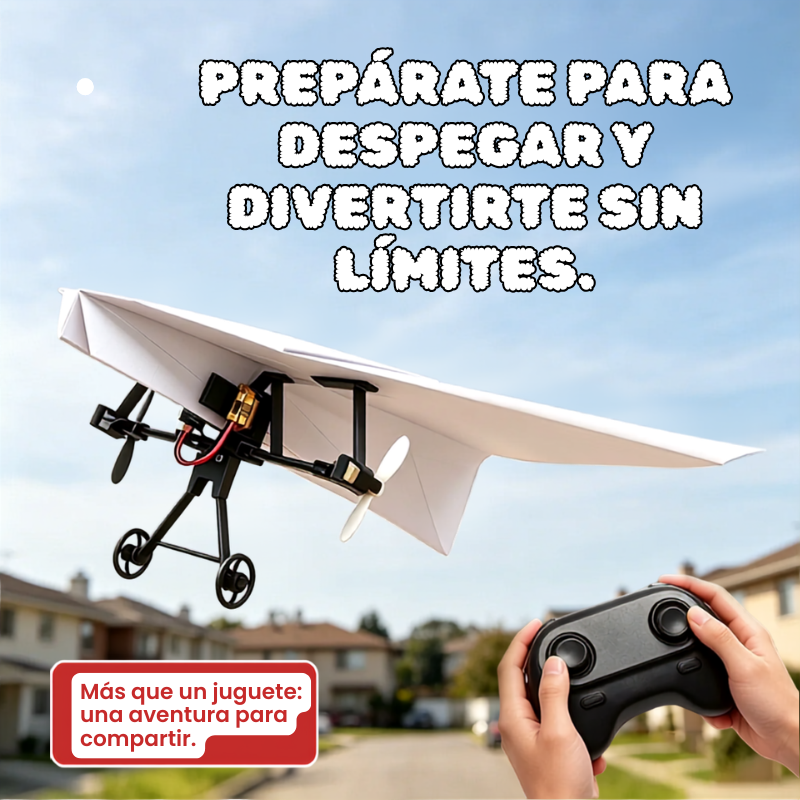 Motor Eléctrico para Avión de Papel a Control Remoto | DIY RC Paper Airplane Kit with Motor