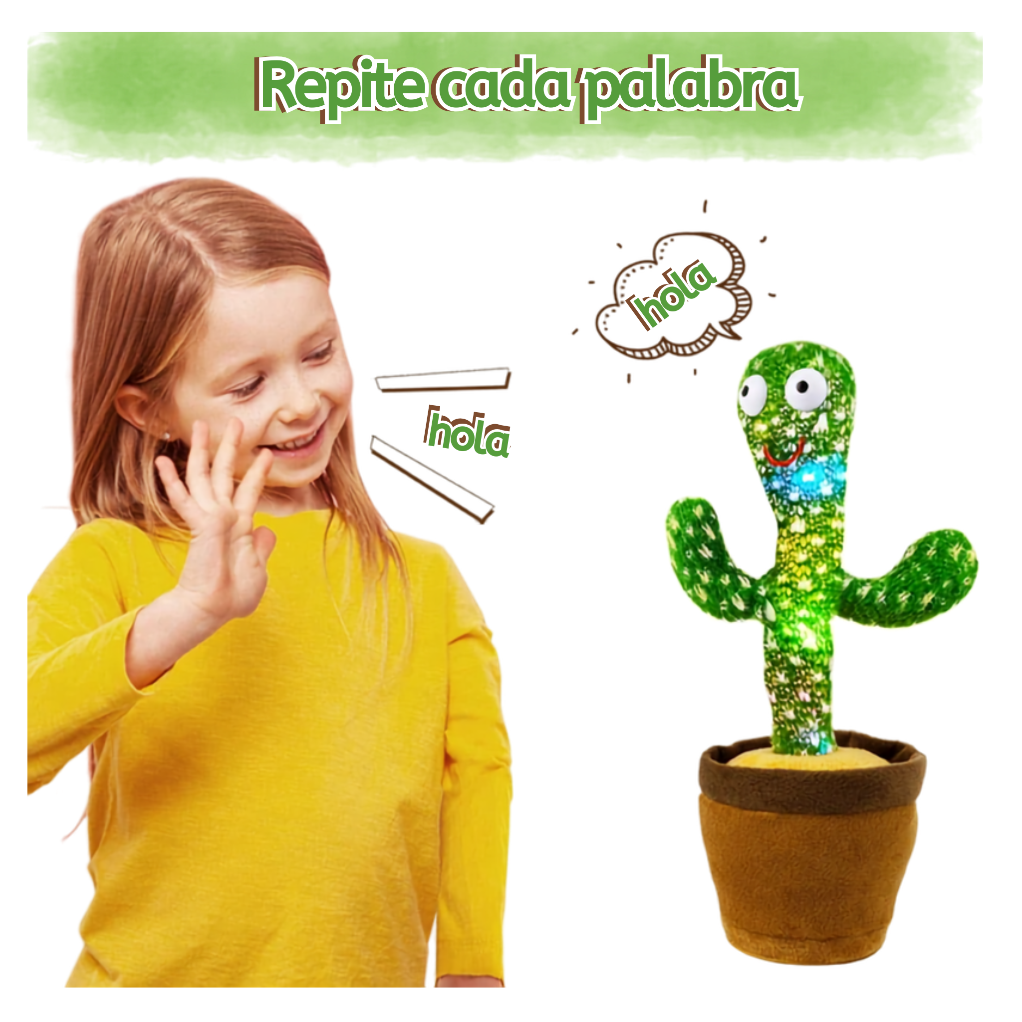 Cactus Bailarín Interactivo con Música y Voz | Dancing Cactus Toy