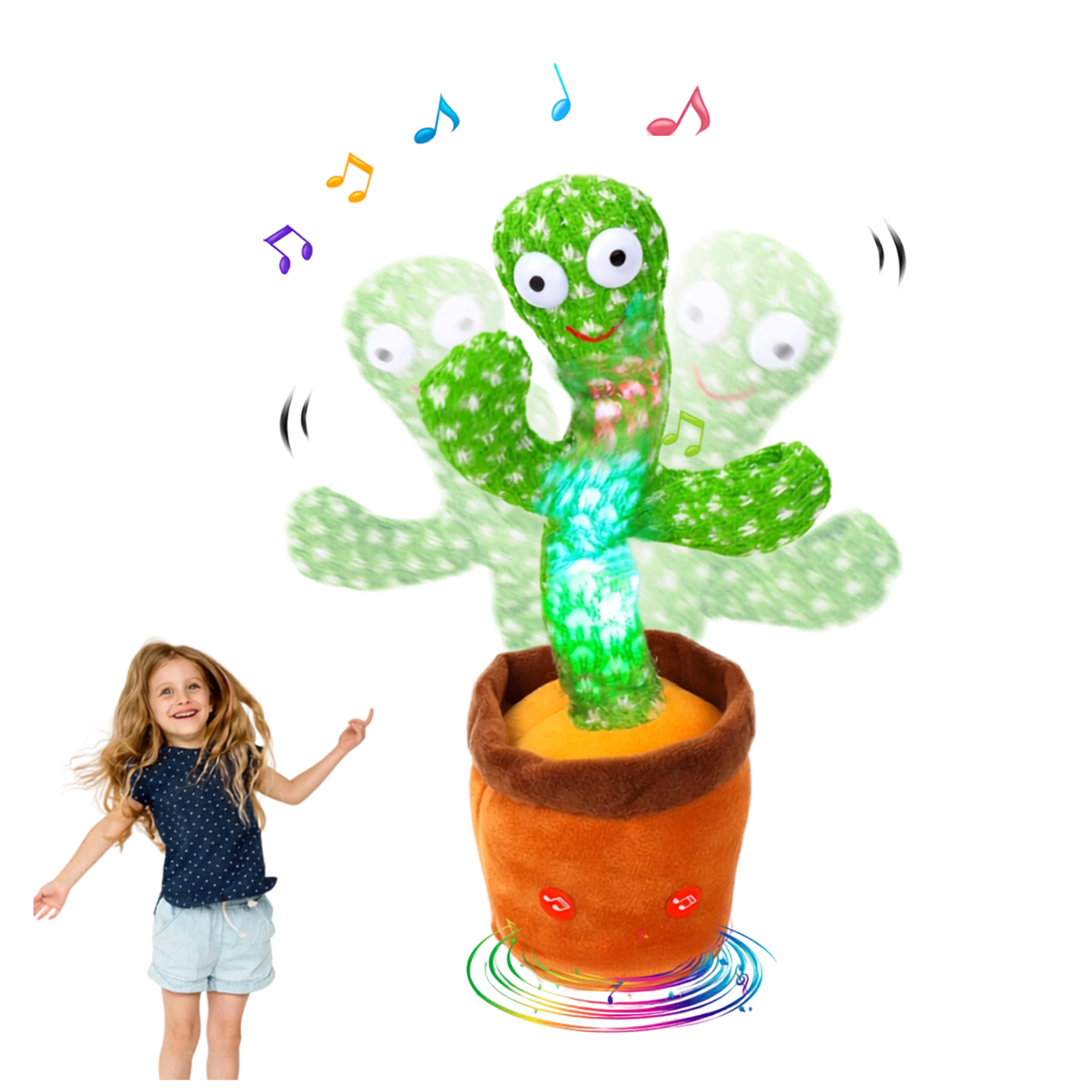 Cactus Bailarín Interactivo con Música y Voz | Dancing Cactus Toy