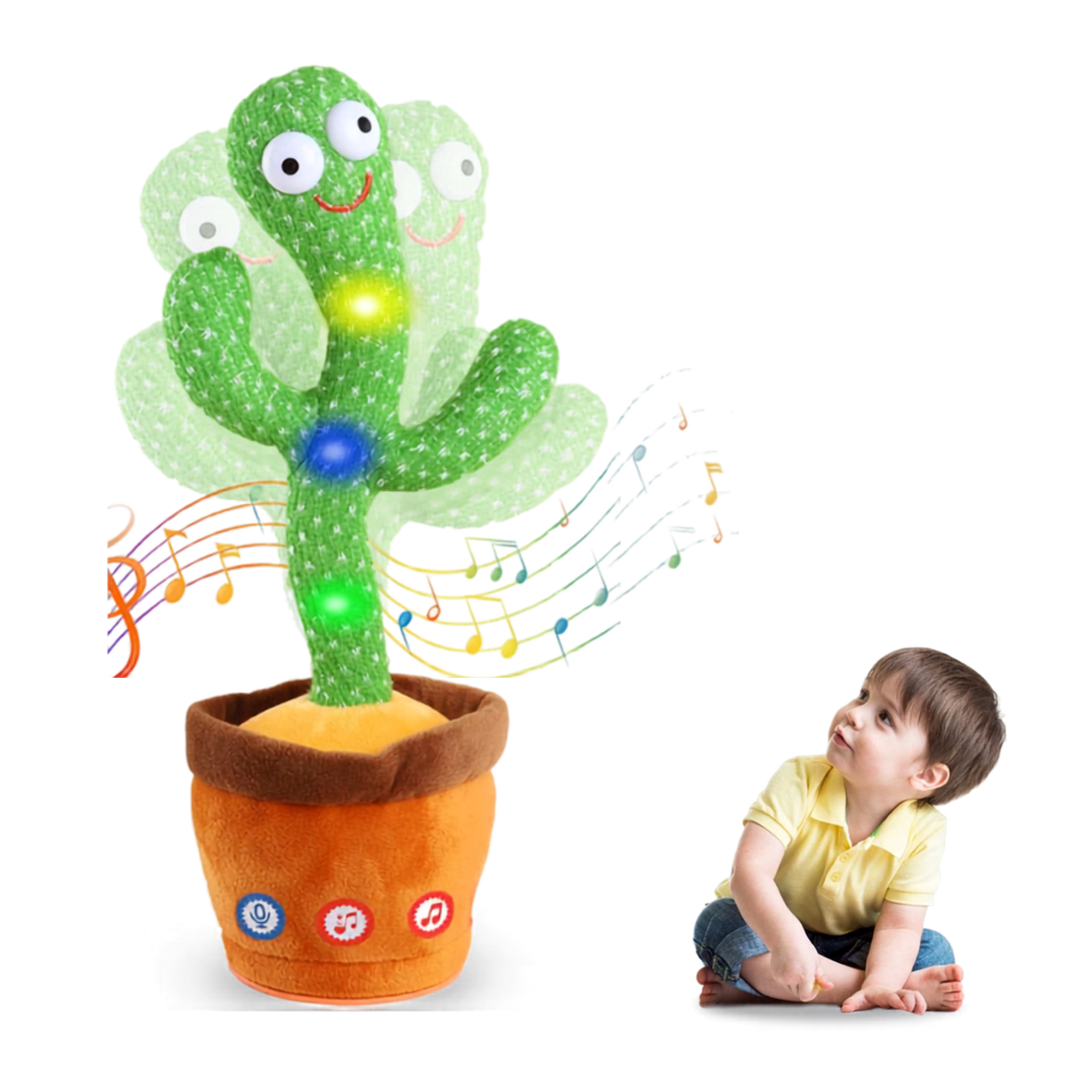 Cactus Bailarín Interactivo con Música y Voz | Dancing Cactus Toy