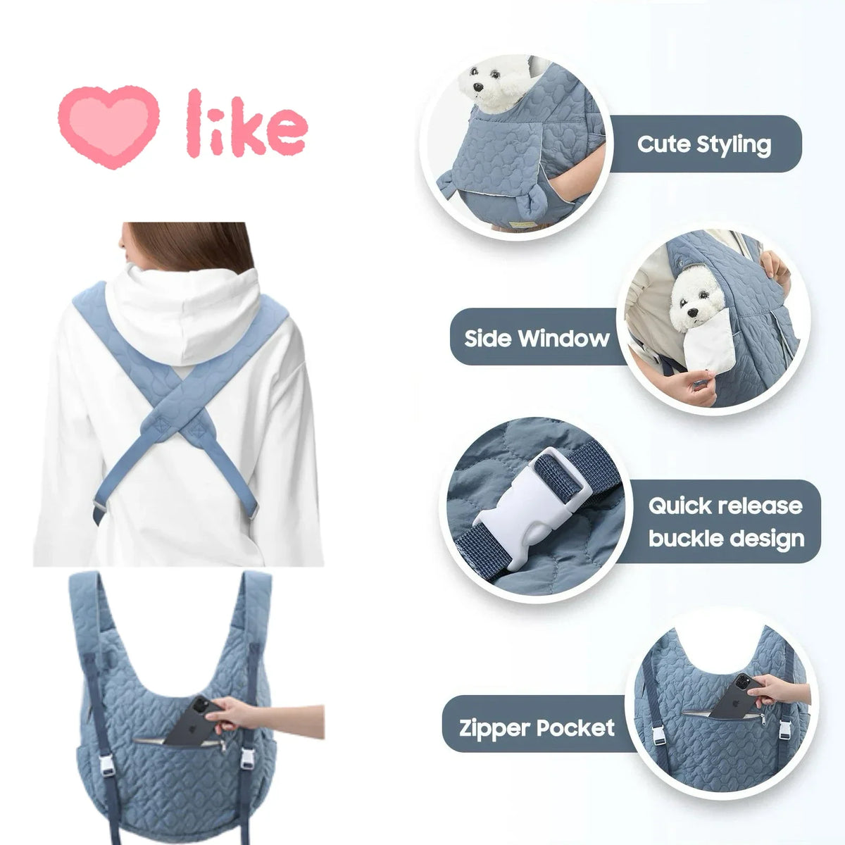 Mochila Transportadora para Perros y Gatos | Pet Carrier Backpack
