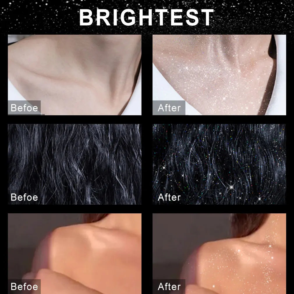 100Ml High Gloss Glitter Spray Shiny Sparkling Effect for Body Hair Clothes - Multi-Use Sparkle Spray