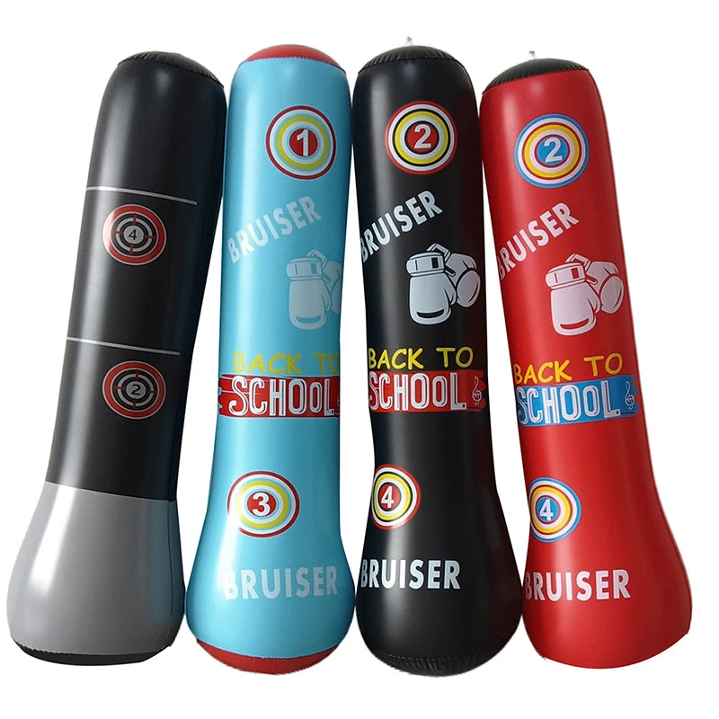 Boxing Punching Bag Boxing Muay Thai Inflatable Boxing Bag Training Pressure Relief Exercise Punching Stand Fitness Equipment