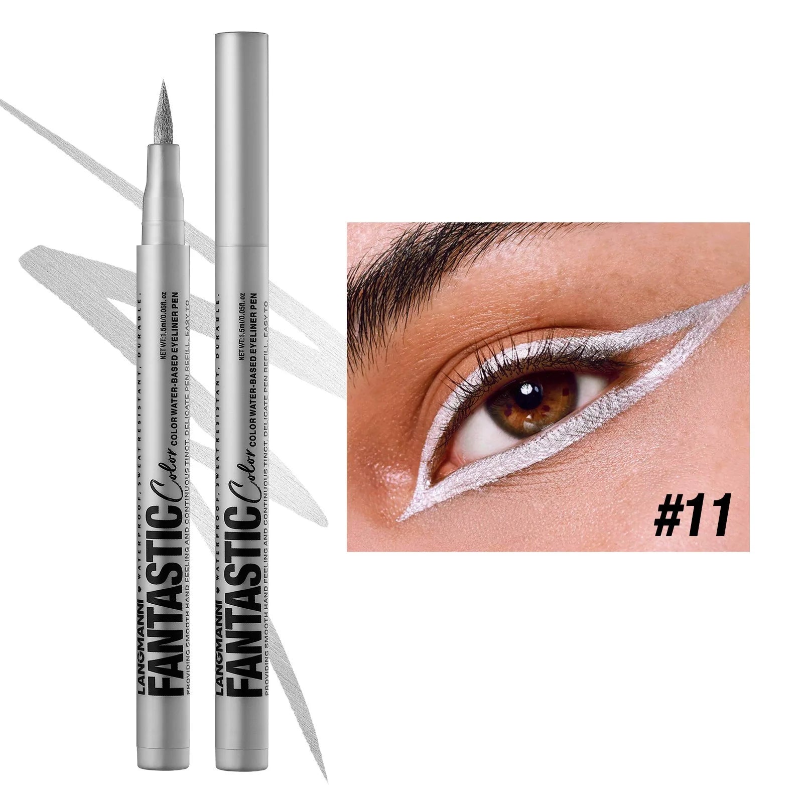 12 Colors Water-Based Eyeliner Liquid Matte Red Quick-Drying Smudge-Proof Smooth Eyeliner Pen Long-Lasting Eyes Makeup Cosmetics