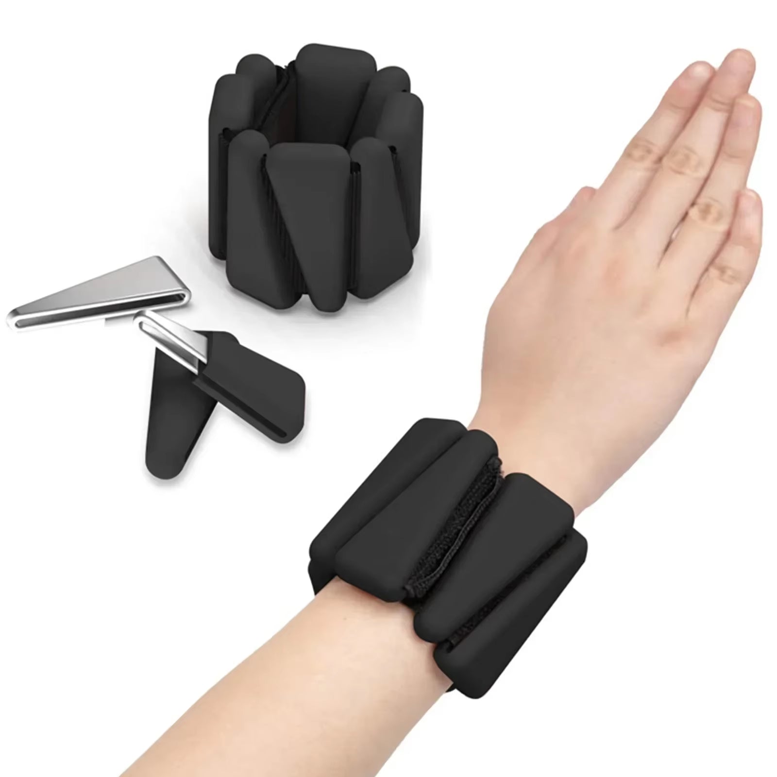 1/2Lbs Wrist Weights Yoga Fitness Exercise Triangle Silicone Adjustable Ankle Wrist Protector Weight Bracele Jogging Wristband
