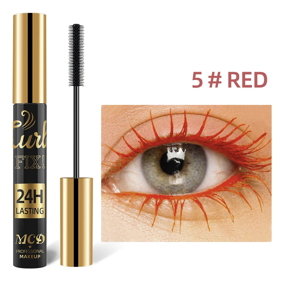 5D Waterproof Mascara Vibrant 9 Color-Lasting Curl Ink Formula -Eyeliner Extension Blue Green Black Eye Makeup Cosmetic