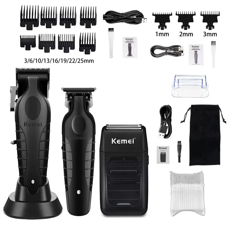 KM-2296 KM-2299 KM-1102 Hair Clipper Kit Men'S Electric Shaver Hair Trimmer Machine Professional Hair Cutting Machine