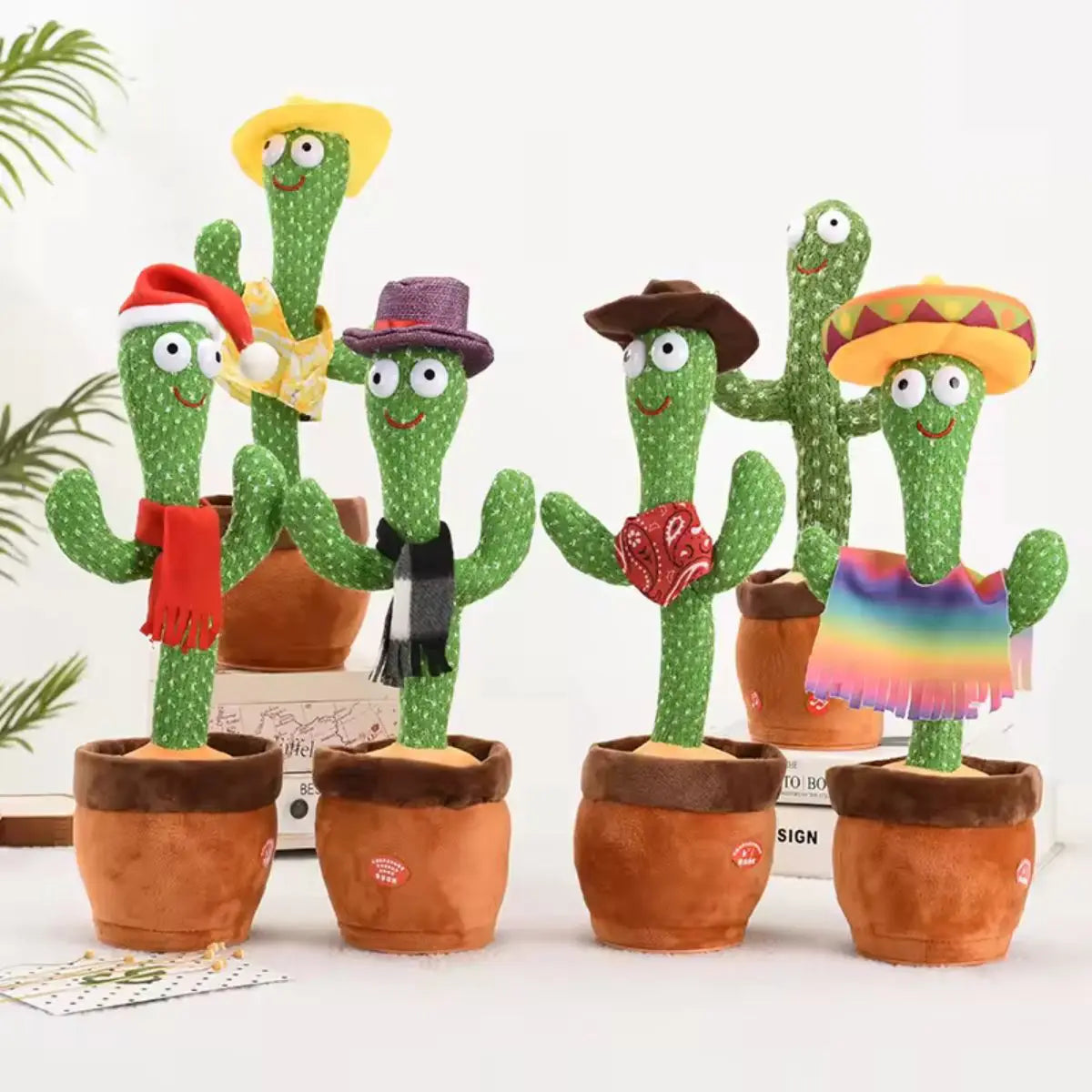 Rechargeable Dancing Cactus Toys 120 Songs in Spanish Hat and Cute Shawl Included